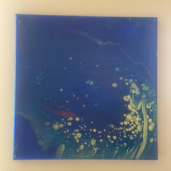 Paint Pour Fluid Art Wall Decor Painting By Local Omaha Artist, Tammy Muecke. - Picture 3 of 3